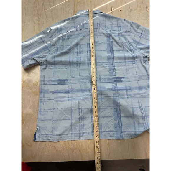 Tommy Bahama Men's Shirt Size XL 100% Silk Button Up Solid Blue Original Fit - Picture 6 of 8